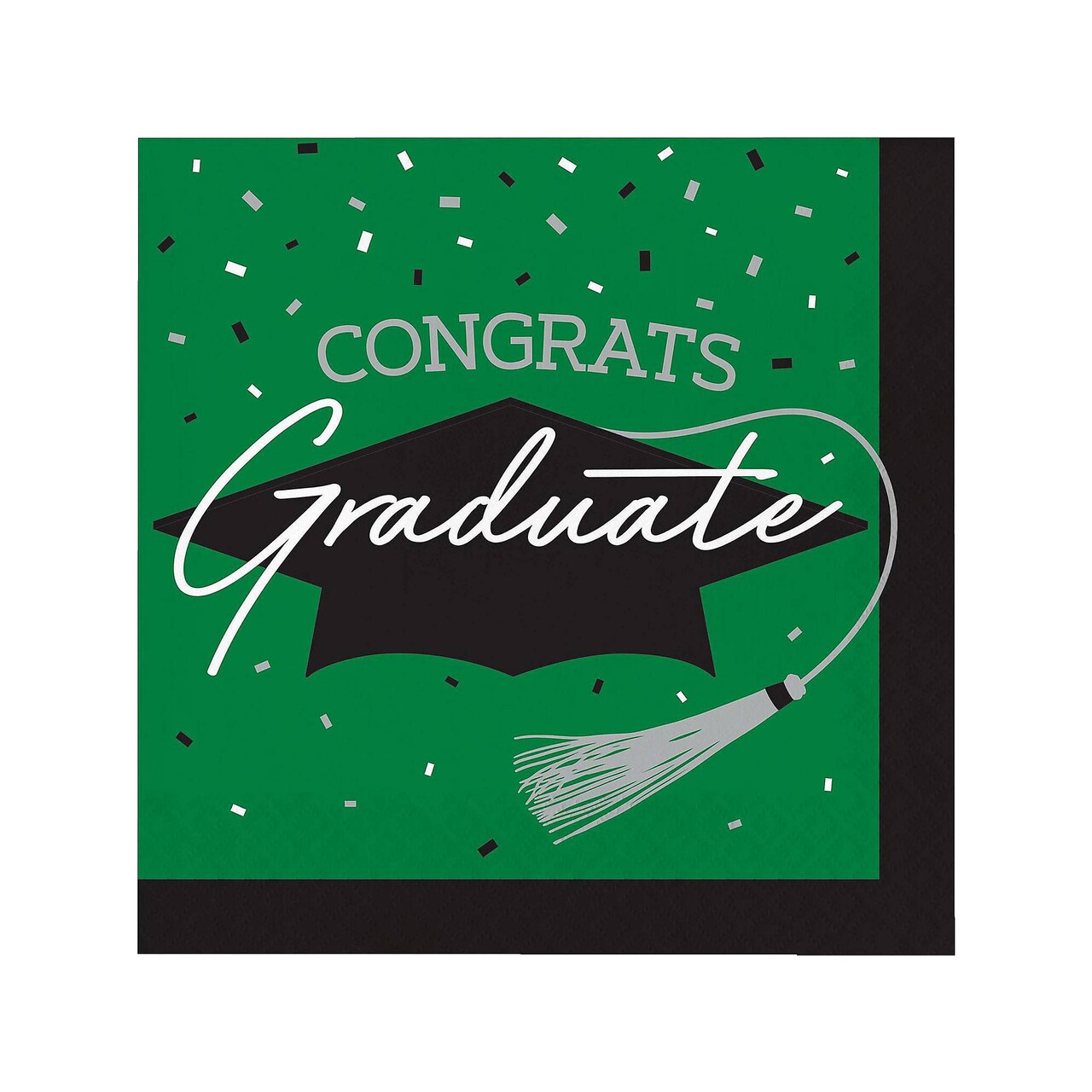Creative Converting School Spirit Green Graduation Napkins 108 Count